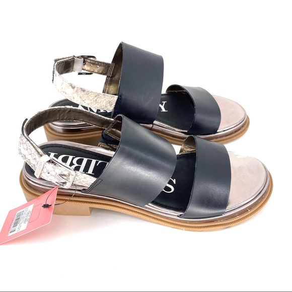 Sam & Libby Marci Strap Sandals BLK/NUDE Size 8.5 - Picture 3 of 7